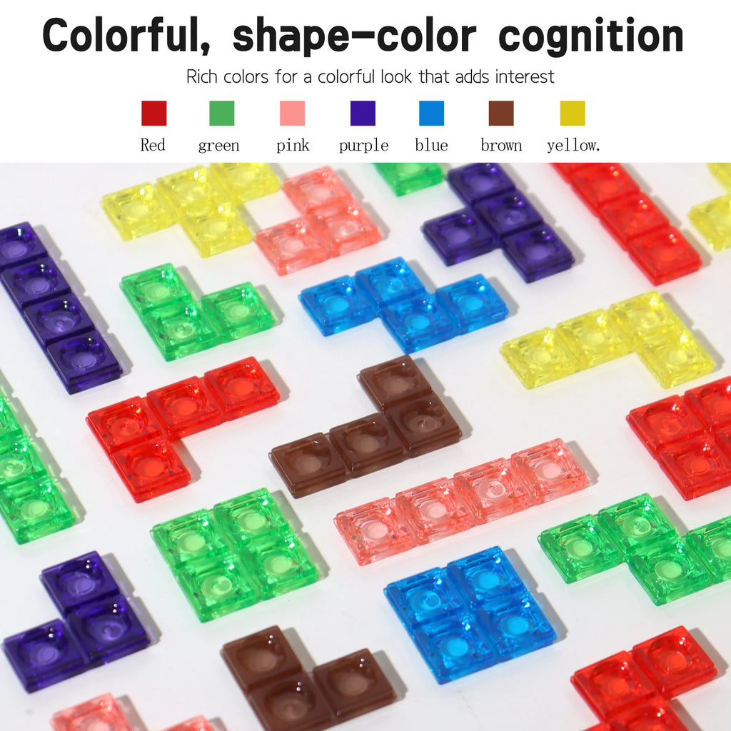3D Transparent Tetris Puzzle Logic Thinking Brain Development Two-Player Tetris Logic Fun Educational Toy Two Versions Available
