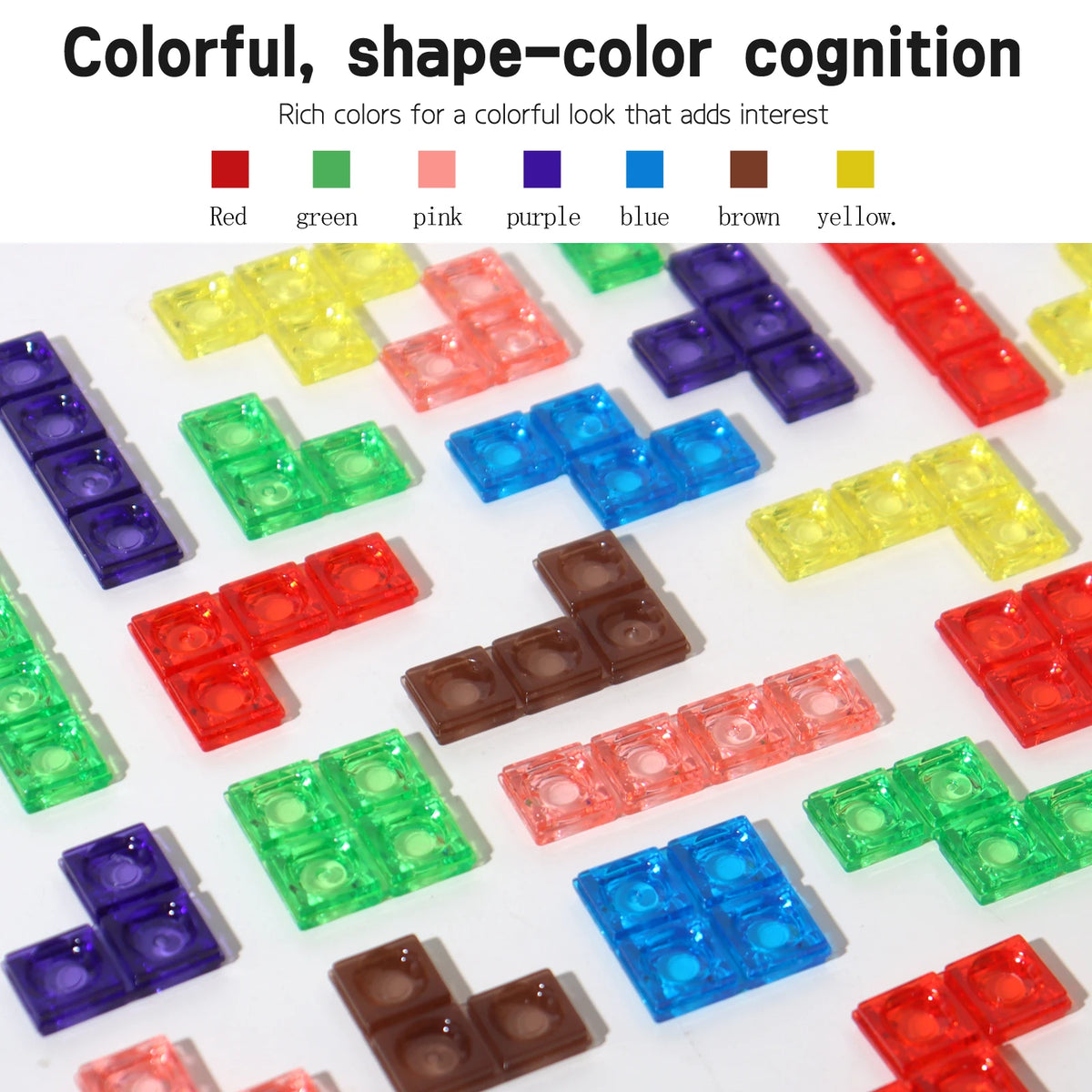 3D Transparent Tetris Puzzle Logic Thinking Brain Development Two-Player Tetris Logic Fun Educational Toy Two Versions Available