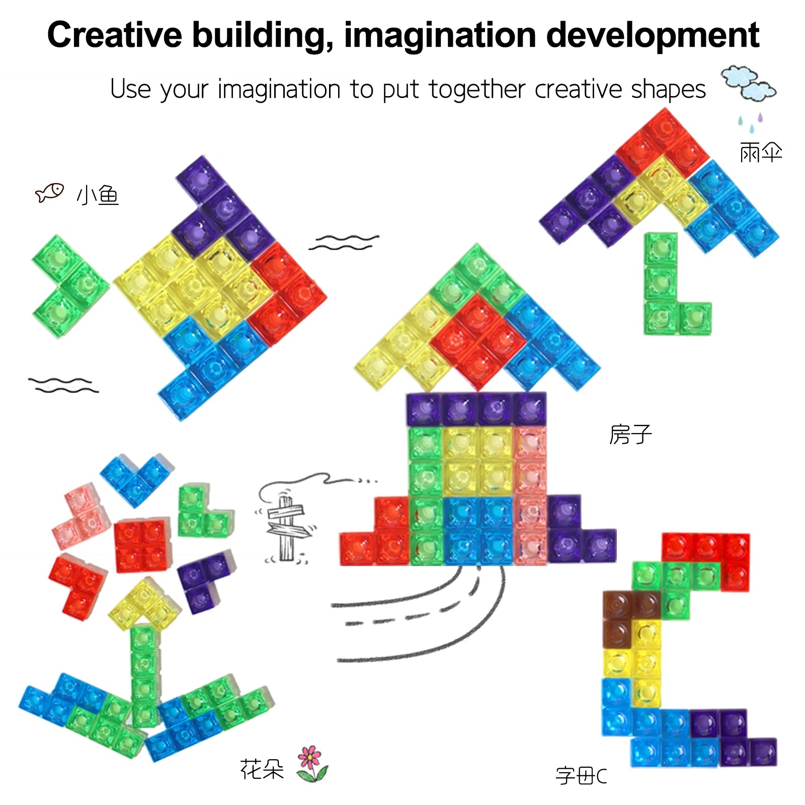 3D Transparent Tetris Puzzle Logic Thinking Brain Development Two-Player Tetris Logic Fun Educational Toy Two Versions Available