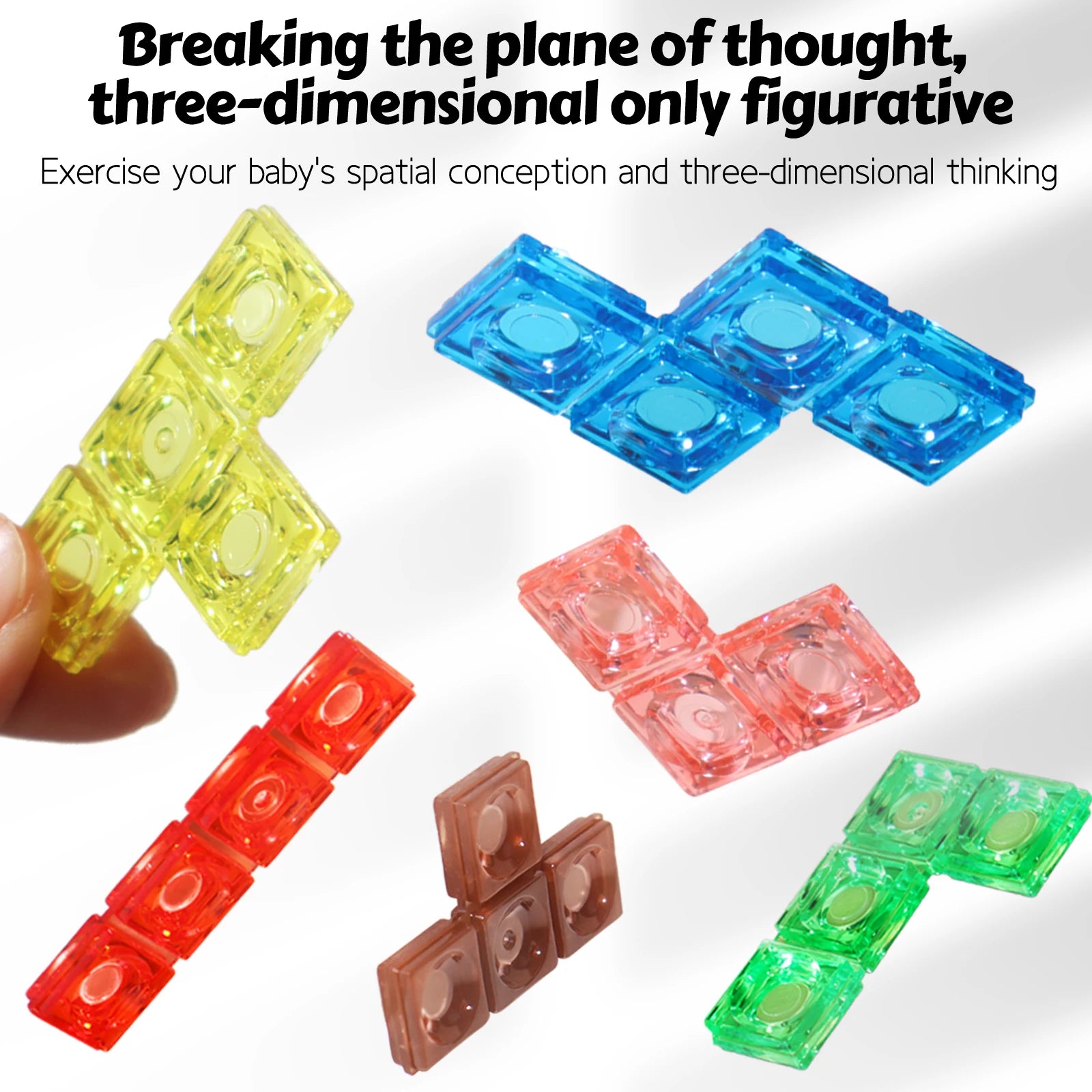 3D Transparent Tetris Puzzle Logic Thinking Brain Development Two-Player Tetris Logic Fun Educational Toy Two Versions Available