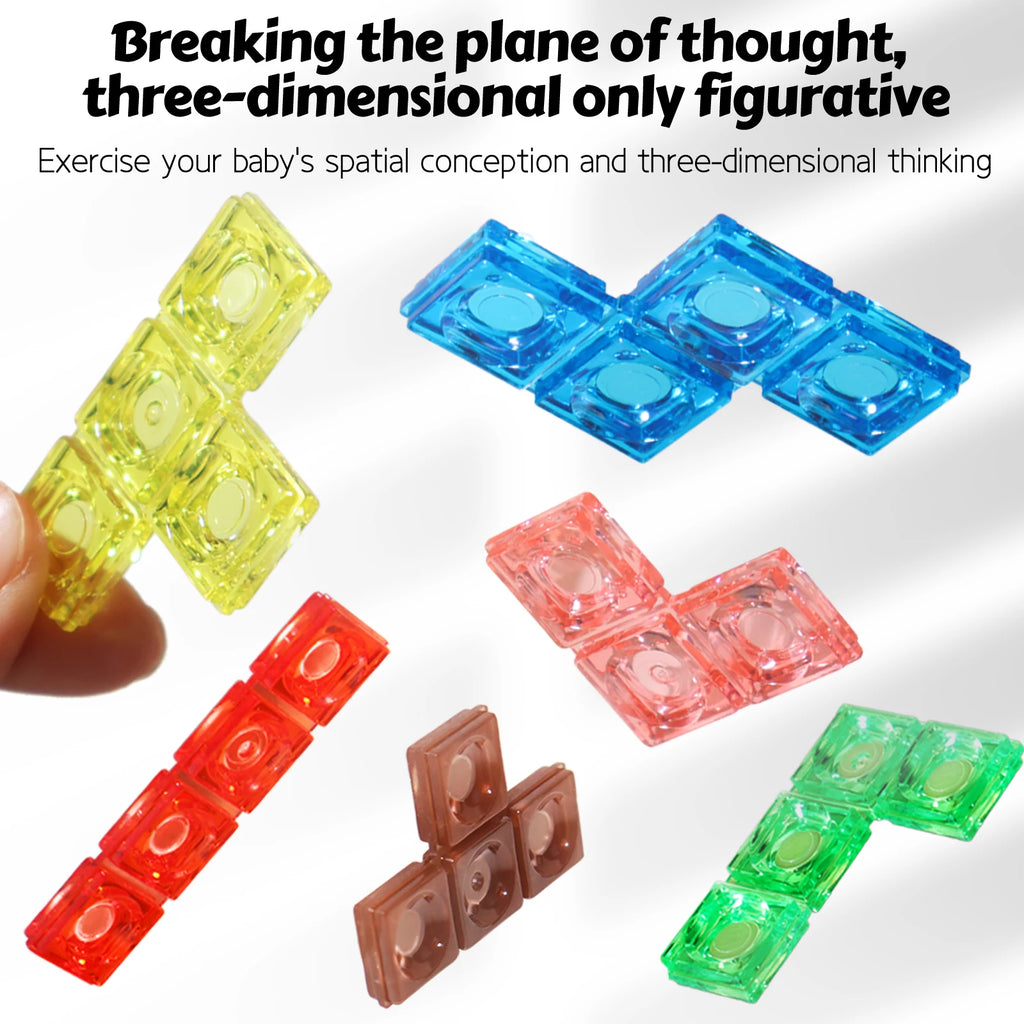 3D Transparent Tetris Puzzle Logic Thinking Brain Development Two-Player Tetris Logic Fun Educational Toy Two Versions Available