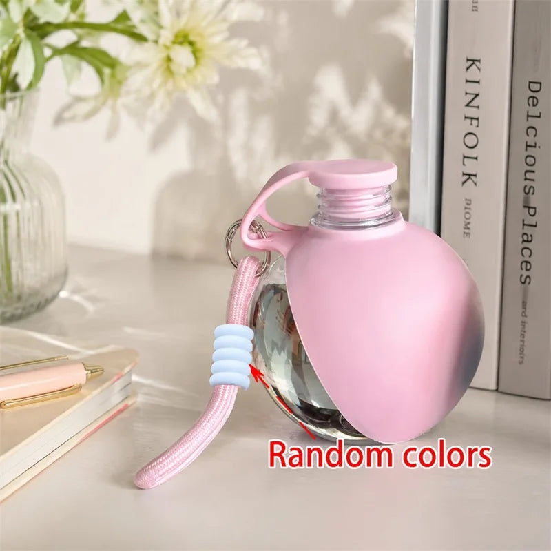 Plastic Dogs Cat Drinking Bottle with Lanyard Outdoor Foldable Water Dispensers Leak-proof Compact Travel Pet Water Bottle