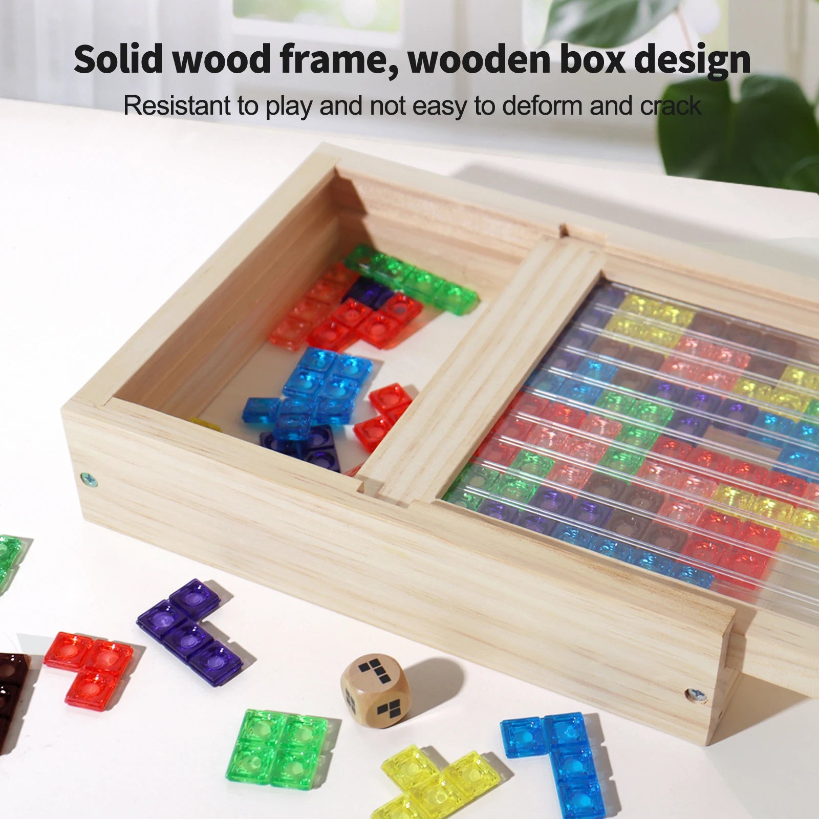 3D Transparent Tetris Puzzle Logic Thinking Brain Development Two-Player Tetris Logic Fun Educational Toy Two Versions Available